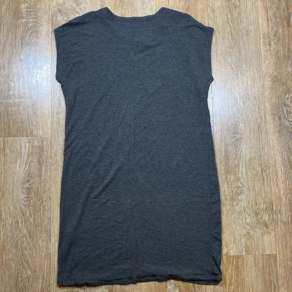 Eileen Fisher Fine Jersey Cap Sleeve Gray Grey Dress Women's Medium M T-Shirt - Picture 5 of 10